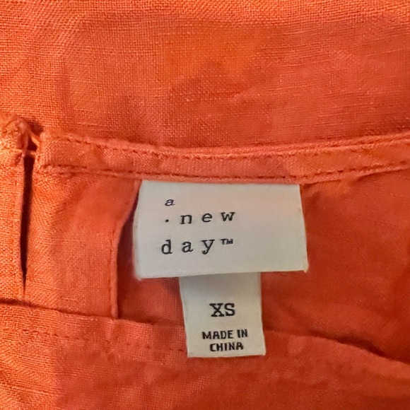 NWOT a new • day. Linen & Rayon Tank Top. Burnt Orange. Size XS. - Picture 6 of 6